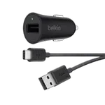 Belkin Chargeur allume-cigare USB + câble USB-C - Noir