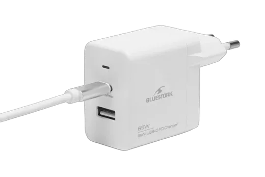 Bluestork 65W USB C - Blanc/Détachable